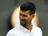 Novak Djokovic, durante la semifinal de Wimbledon ante Musetti.