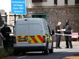 Policía en las inmediaciones del puente de Clifton Suspension.