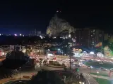 Celebración frente a la verja de Gibraltar.
