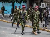 Imagen de militares kenianos en Nairobi.