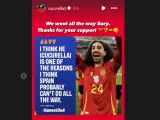 Respuesta de Cucurella a Neville.