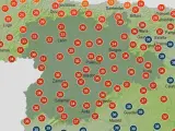 Previsión de temperaturas para este jueves de la Aemet