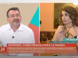 Marc Sala y María Jesús Montero en 'La hora de La 1'.