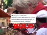 Al compartir este vídeo de una mujer cantando una jota en San Fermín no se donarán 6.000 euros para investigar la ELA.