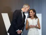 El rey Felipe VI y la princesa Letizia durante la gala de entrega de la 104 edición de los premios de periodismo ABC 'Mariano de Cavia', 'Luca de Tena' y 'Mingote', este jueves en Madrid