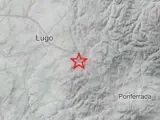 Epicentro del terremoto registrado en Becerreá este sábado.