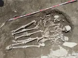 Los esqueletos encontrados.