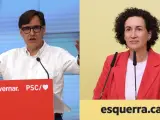 Los secretarios generales de PSC y ERC, Salvador Illa y Marta Rovira.