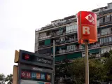 La parada de metro de la Sagrera de Barcelona.