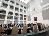 Vista de un pleno del Ayuntamiento de Madrid, en el Palacio de Cibeles, a 28 de mayo de 2024, en Madrid