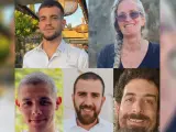 Los cinco israelís asesinados por Hamás, cuyos cuerpos acaba de recuperar Israel.