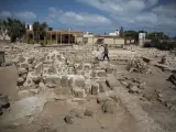 Yacimiento arqueológico del monasterio de San Hilarión, del siglo IV, en el centro de la Franja de Gaza.