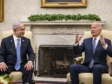 25/07/2024 July 25, 2024, Washington, District Of Columbia, USA: United States President Joe Biden meets Prime Minister Benjamin Netanyhu of Israel for a bilateral meeting in the Oval Office of the White House in Washington, DC on July 25, 2024 POLITICA Europa Press/Contacto/Samuel Corum - Pool via CNP