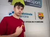 El nuevo jugador del Barça de basket, el base español Juan Núñez, en su revisión médica MARC GRAUPERA/FCB 24/7/2024
