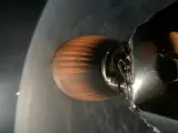 Imagen del vuelo fallido del cohete Falcon 9 de SpaceX.