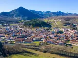 Vista aérea en Cervera de Pisuerga (Palencia).