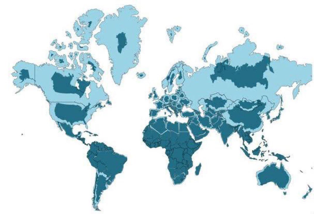 El Mapa Que Muestra El Tamaño Real De Los Países En El Mundo 7429
