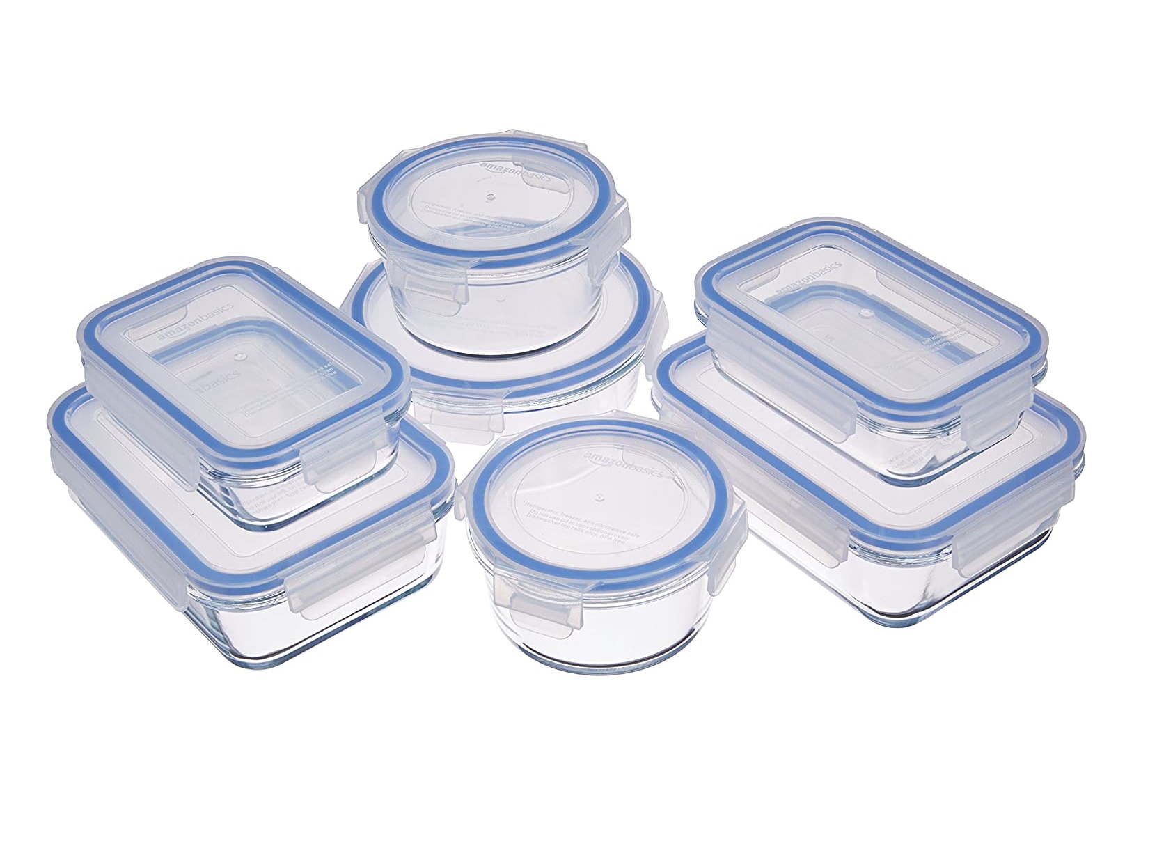 Set de 5 Táper de Plástico Sin BPA, Aptos para Lavavajillas