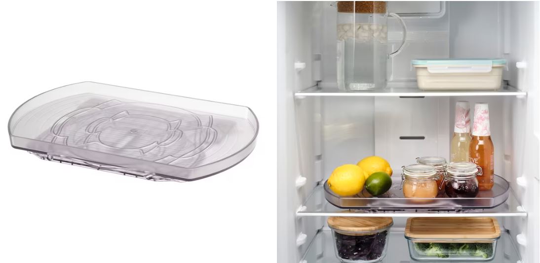 iDesign Fridge/Freeze Binz Organizador de nevera, plato giratorio en  plástico, bandeja giratoria para frigorífico, transparente : :  Grandes electrodomésticos
